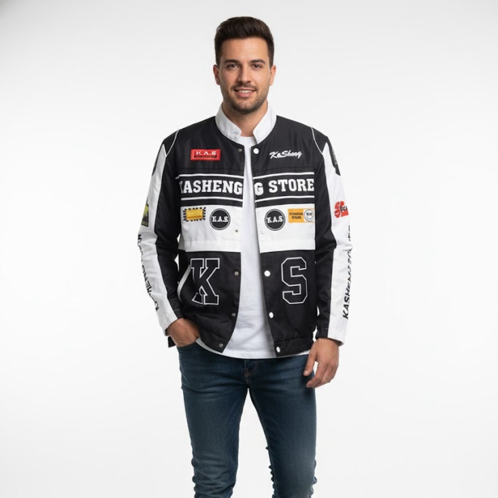 Black and White Varsity Jacket